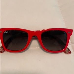 Red raybands. Like new